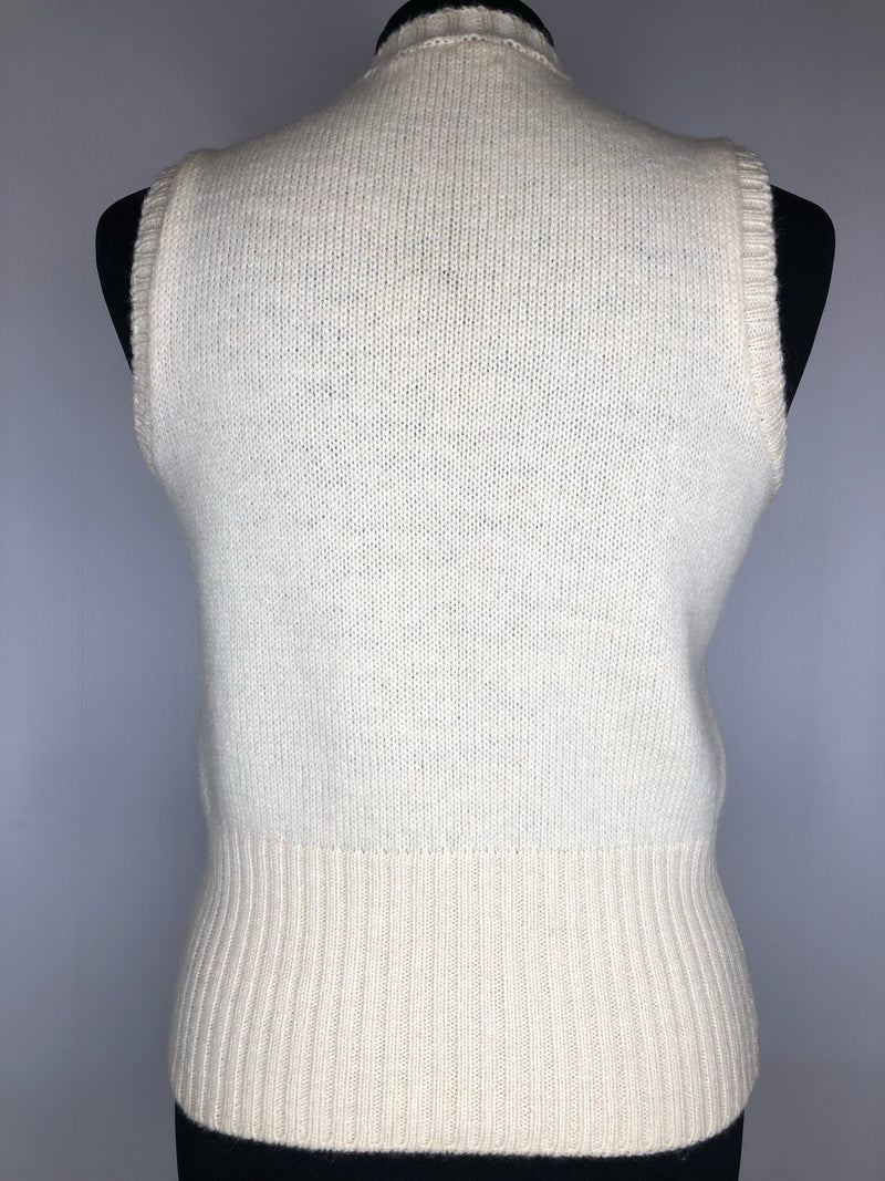 vintage  vest  Urban Village Vintage  urban village  tank  patterned  pattern  knitwear  knitted  knit  cream  70s  1970s  10