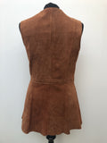 womens  waistcoat  waist belt  vintage  Urban Village Vintage  Suede Jacket  Suede  neospun jersey  midi dress  midi  long waistcoat  brown  70s  1970s  10