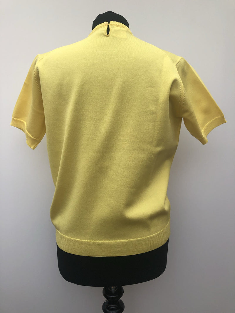 Yellow  womens  vintage  Urban Village Vintage  urban village  patterned  MOD  knitwear  knitted  knit  Balbriggan  60s  1960s
