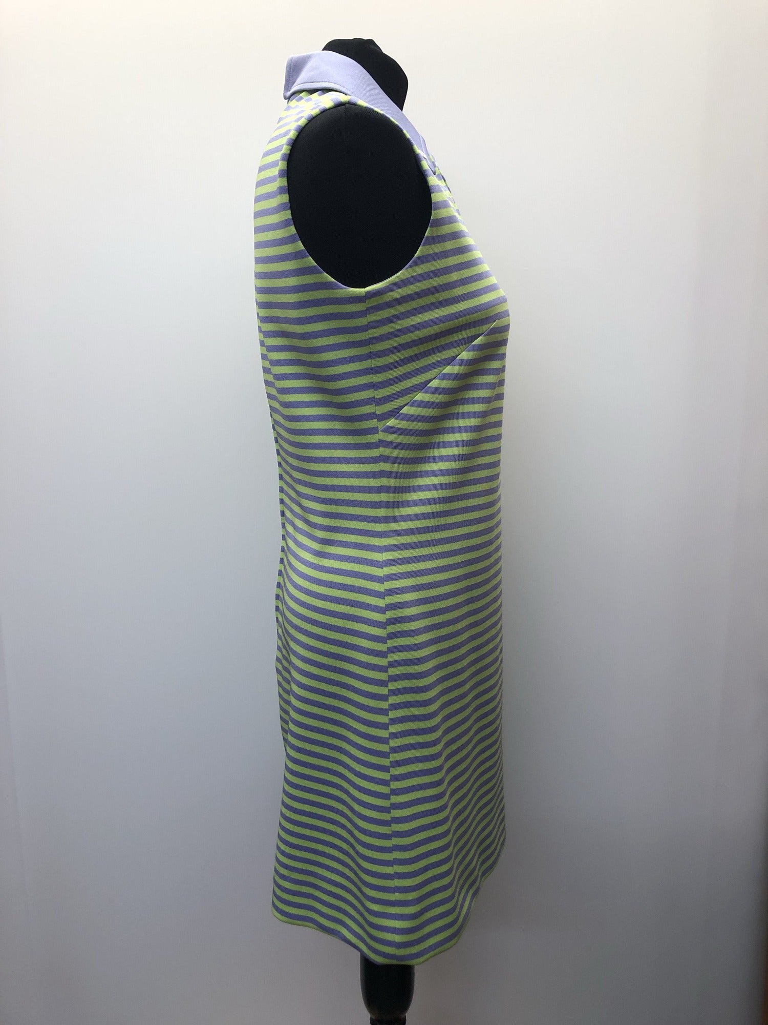 zip back  zip  womens  vintage  Urban Village Vintage  urban village  Stripes  purple  MOD  green  dagger collar  button detailing  60s  1960s  10