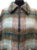 vintage  Urban Village Vintage  tartan  poncho  Green  check  cape  blue  60s  1960s  10