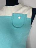 womens  white  vintage  Urban Village Vintage  short dress  shift dress  shift  scooter dress  scooter  modette  MOD  mini dress  micro mini  Light Blue  dress  dolly dress  dolly  colour block  Blue  60s  6  1960s
