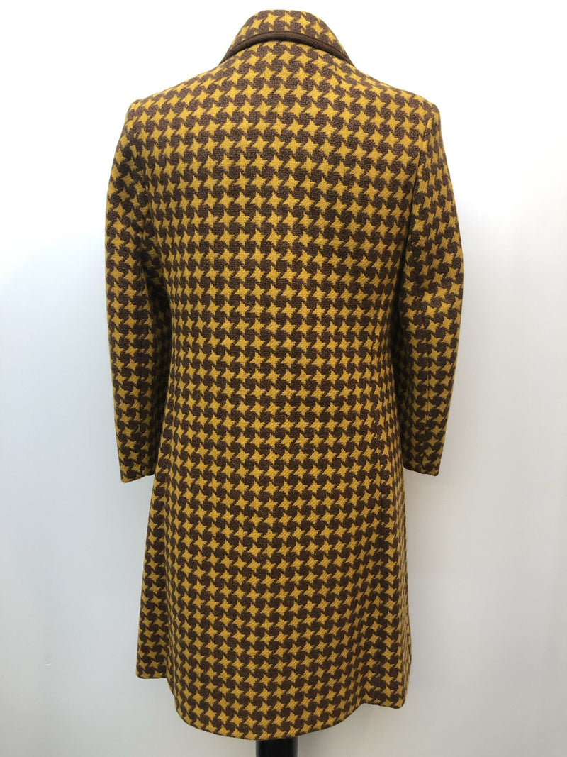 yellow  womens jacket  womens coat  womens  white  vintage  Urban Village Vintage  urban village  retro  patterned  pattern  gingham  coat  brown  60s  1960s  12