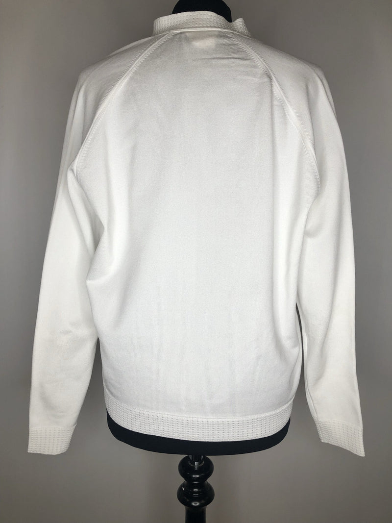 womens  white  vintage  Urban Village Vintage  top  sweater  MOD  Lightweight Knit  light knit  knitwear  knitted  knit  cropped  cardigan  cardi  Buckland  60s  1960s  16