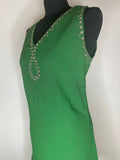 womens  vintage  Urban Village Vintage  short dress  scooter dress  scooter  pinafore dress  pinafore  party  modette  MOD  mini dress  micro mini  jewelled  jewel  green  drop waist dress  dress  dolly dress  dolly  60s  1960s  10