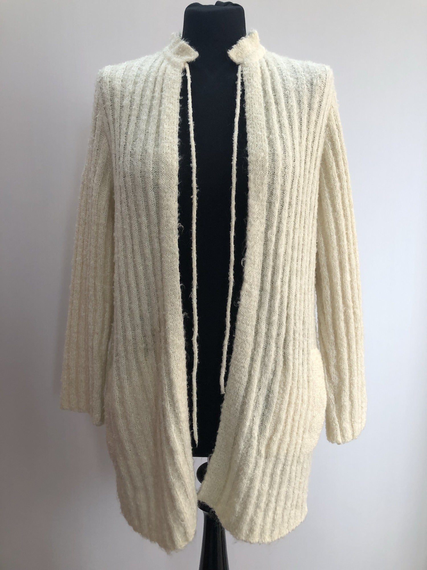 womens  vintage  Urban Village Vintage  urban village  St Michael  pockets  open cardigan  knitwear  knitted  knit  cream  cardigan  cardi  button  70s  1970s  10