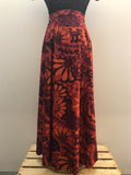 1970s Floral Print Maxi Skirt - Size UK 6