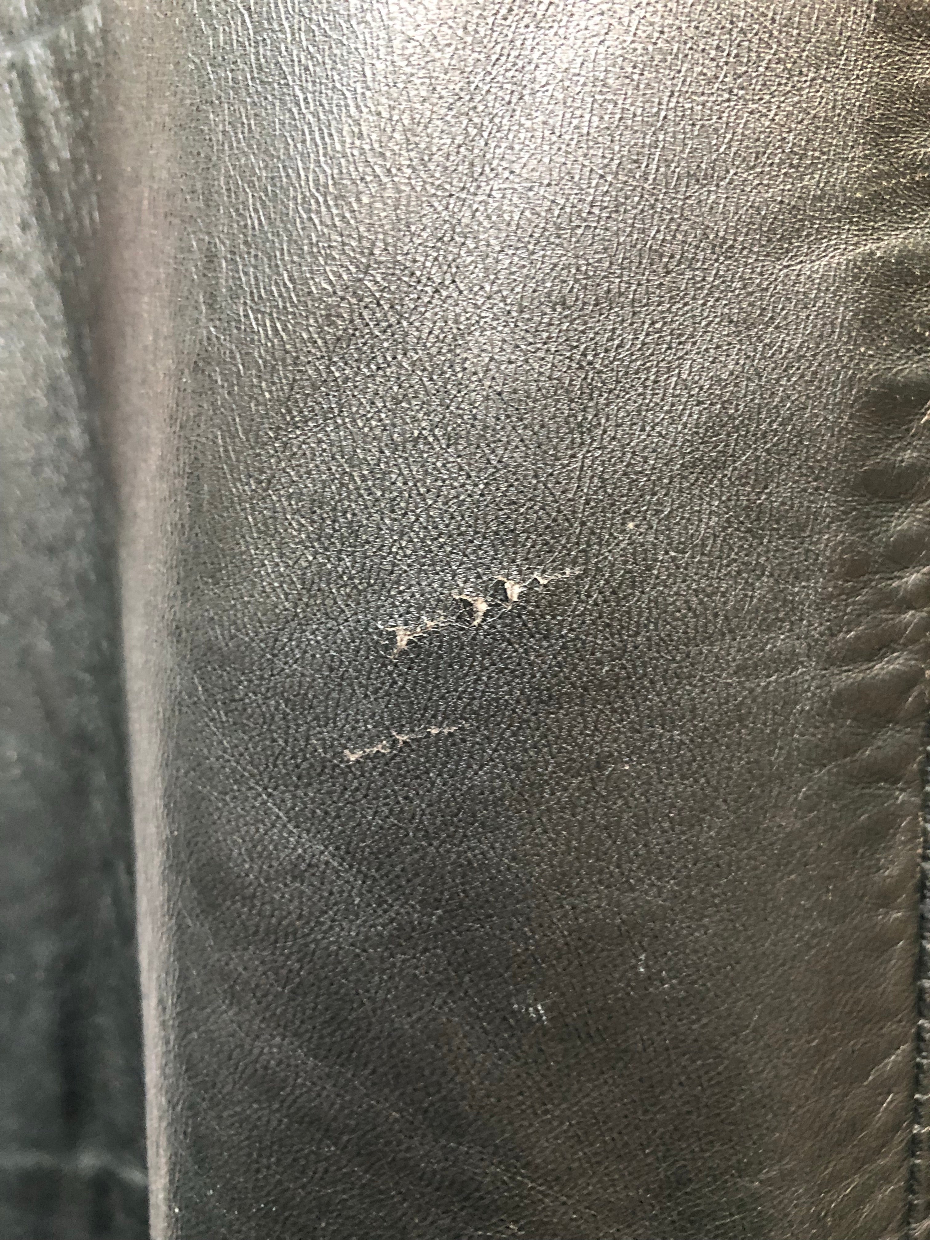 1970s Double Breasted Leather Jacket in Green - Size 16