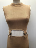 zip  womens  vintage  Urban Village Vintage  urban village  lined  dress  buckle detail  brown  Berketex  back zip  8  60s  1960s