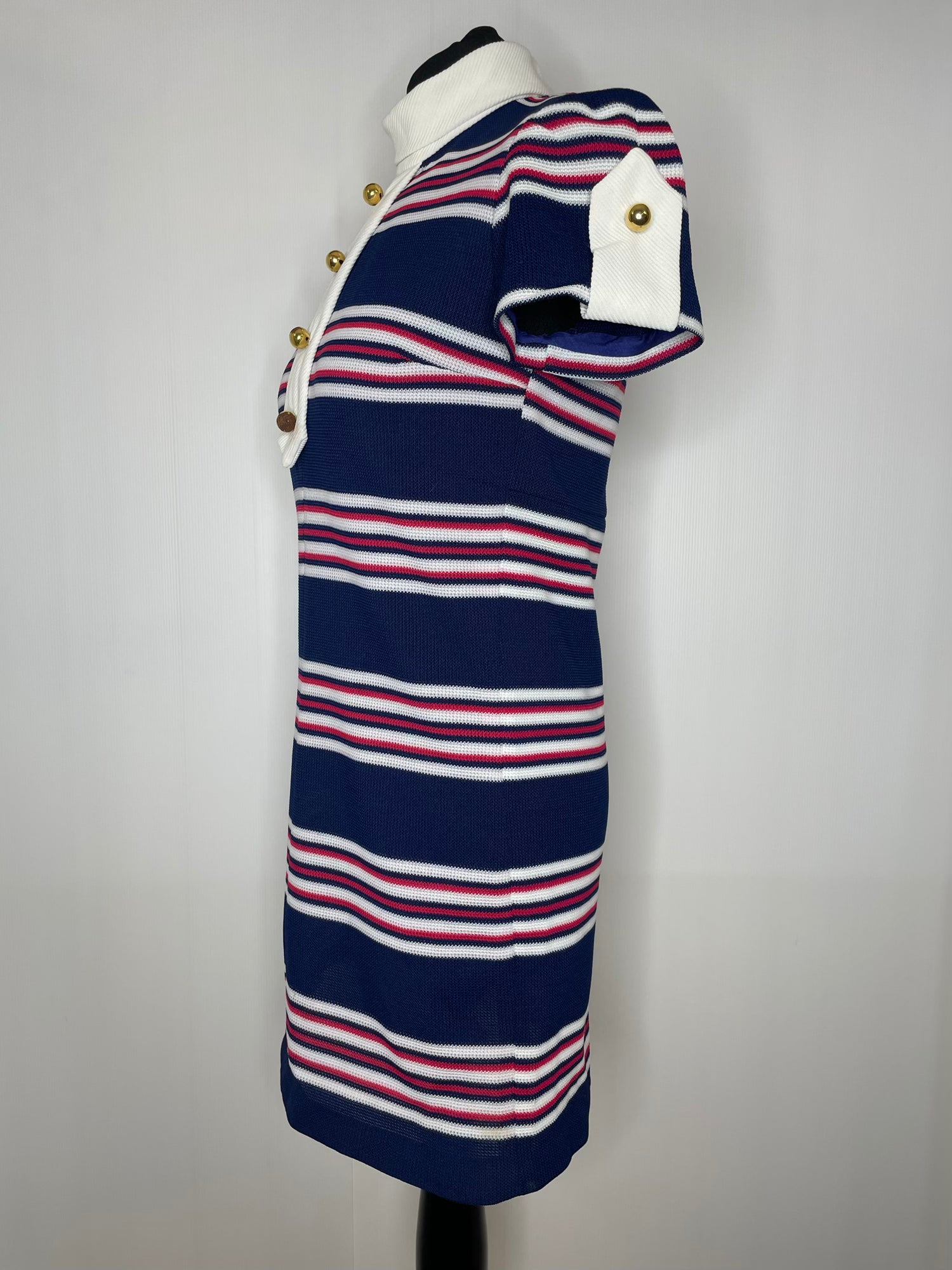 zip back  womens  white  vintage  Urban Village Vintage  striped dress  striped  short dress  scooter dress  scooter  Red  modette  MOD  mini dress  micro mini  dress  Blue  60s  1960s  10