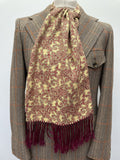 1960s Paisley Fringed Scarf by Tootal - One Size