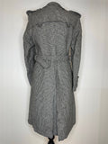 womens jacket  womens coat  womens  Winter Coat  white  vintage  Urban Village Vintage  urban village  houndstooth  grey  double breasted  dogstooth  coat  black  belted  70s  1970s  12