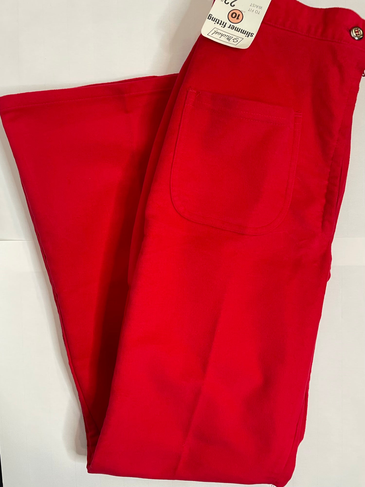 woodstock  womens  vintage  Urban Village Vintage  urban village  true vintage  retro  Red  jeans  jean  hippie  flares  flared trousers  flared  deadstock  Cotton  bell bottoms  70s  70  6  1970s