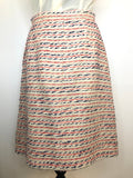 zip  wool stitch  womens  white stripes  white  vintage  Urban Village Vintage  urban village  skirt  side zip  multi  cream  A-Line  70s  1970s  12