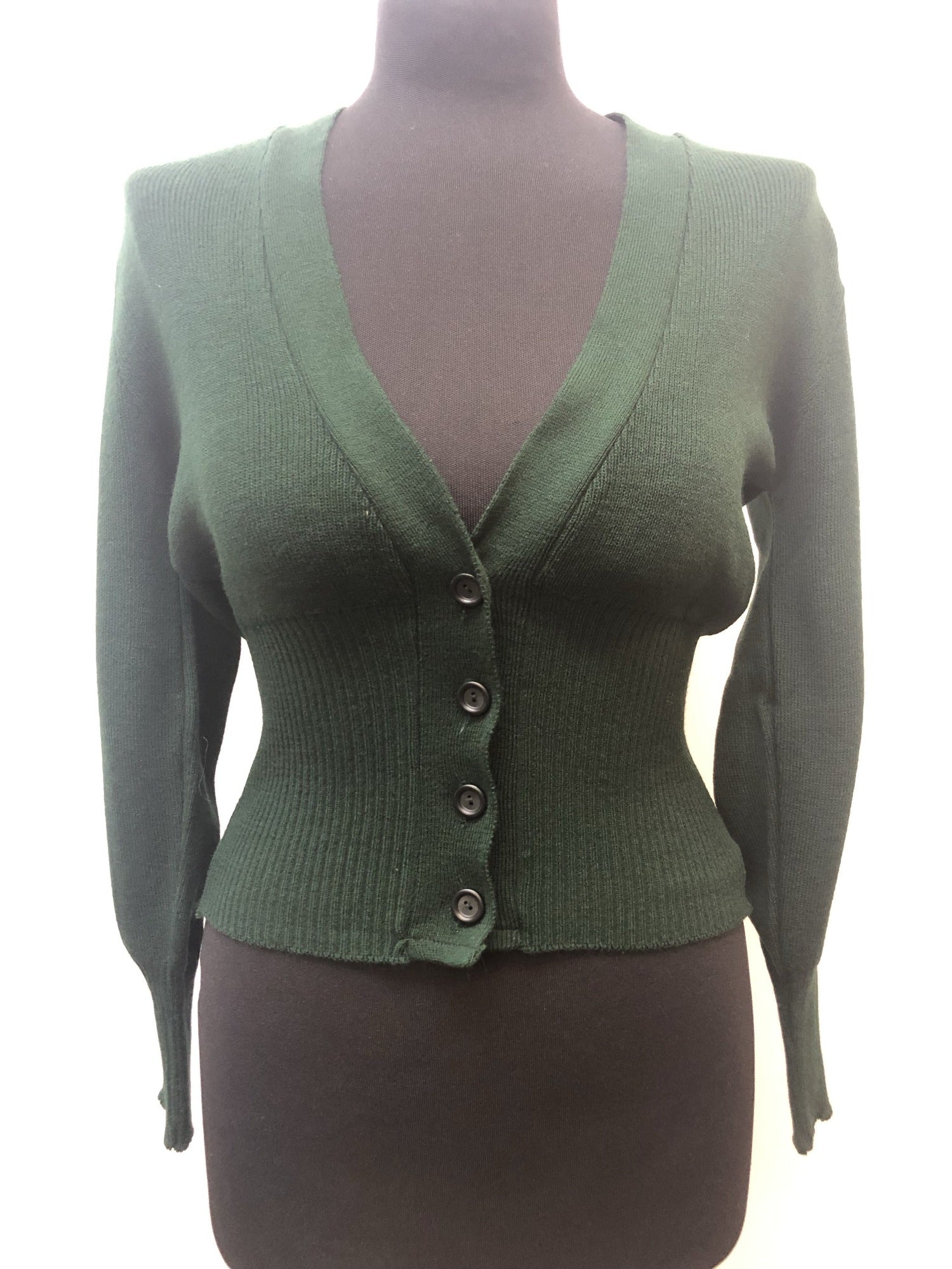 womens  vintage  Urban Village Vintage  Lightweight Knit  light knit  knitwear  knitted  knit  green  cropped  cardigan  70s  1970s  10