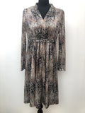 zip  womens  vintage  V-Neck  Urban Village Vintage  urban village  printed dress  multi  long sleeve  lightweight  dress  black  back zip  60s  1960s  10