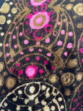 zip back  woodstock  womens  vintage  velveteen  velvet  Urban Village Vintage  psychedelic  psych  hippy  hippie  dress  black  8  70s  1970s