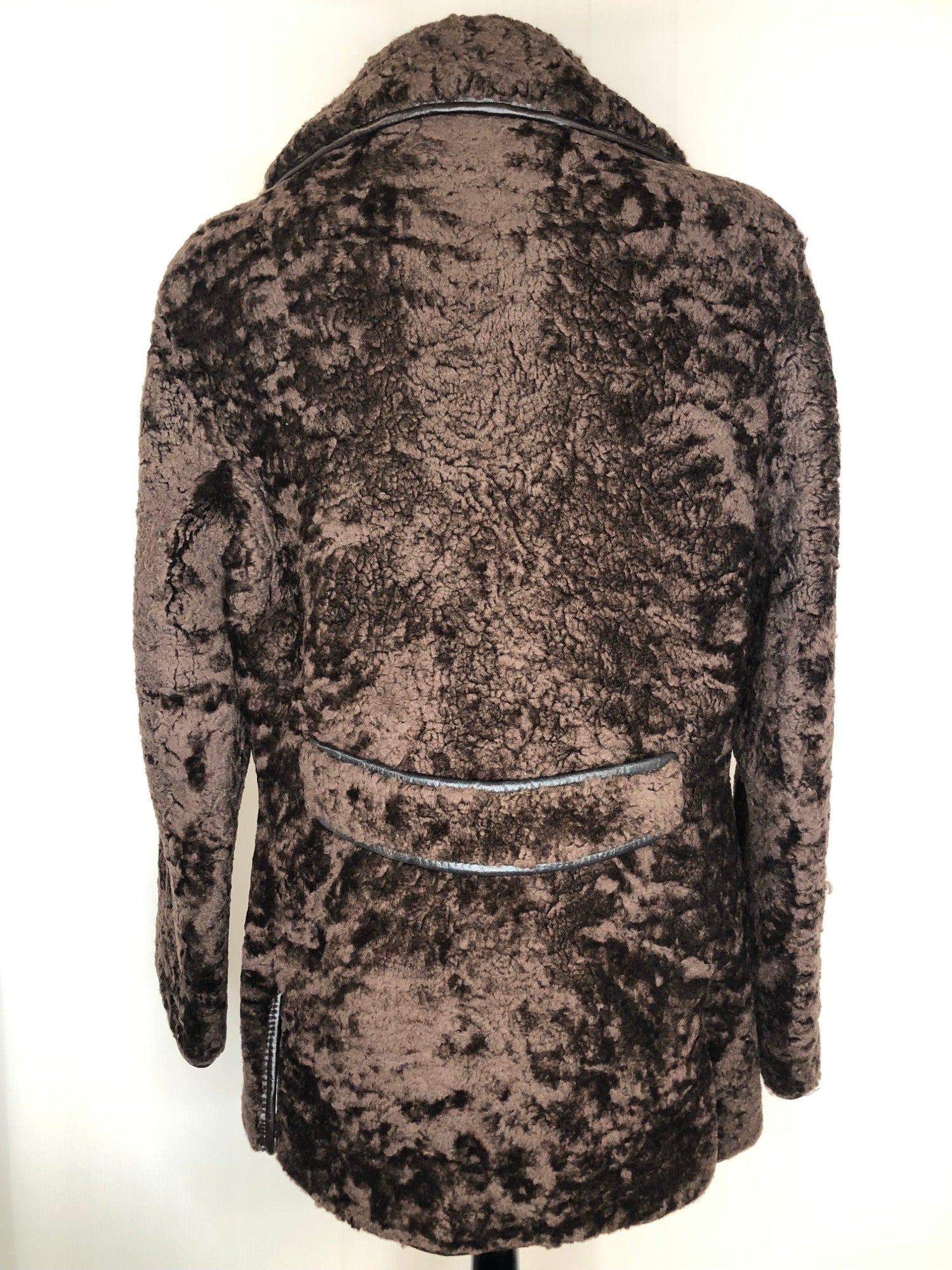 womens jacket  womens coat  womens  Winter Jacket  Winter Coat  winter  vintage  Urban Village Vintage  urban village  teddy  long length coat  Jacket  faux sheepskin  brown  borg  70s  1970s  14