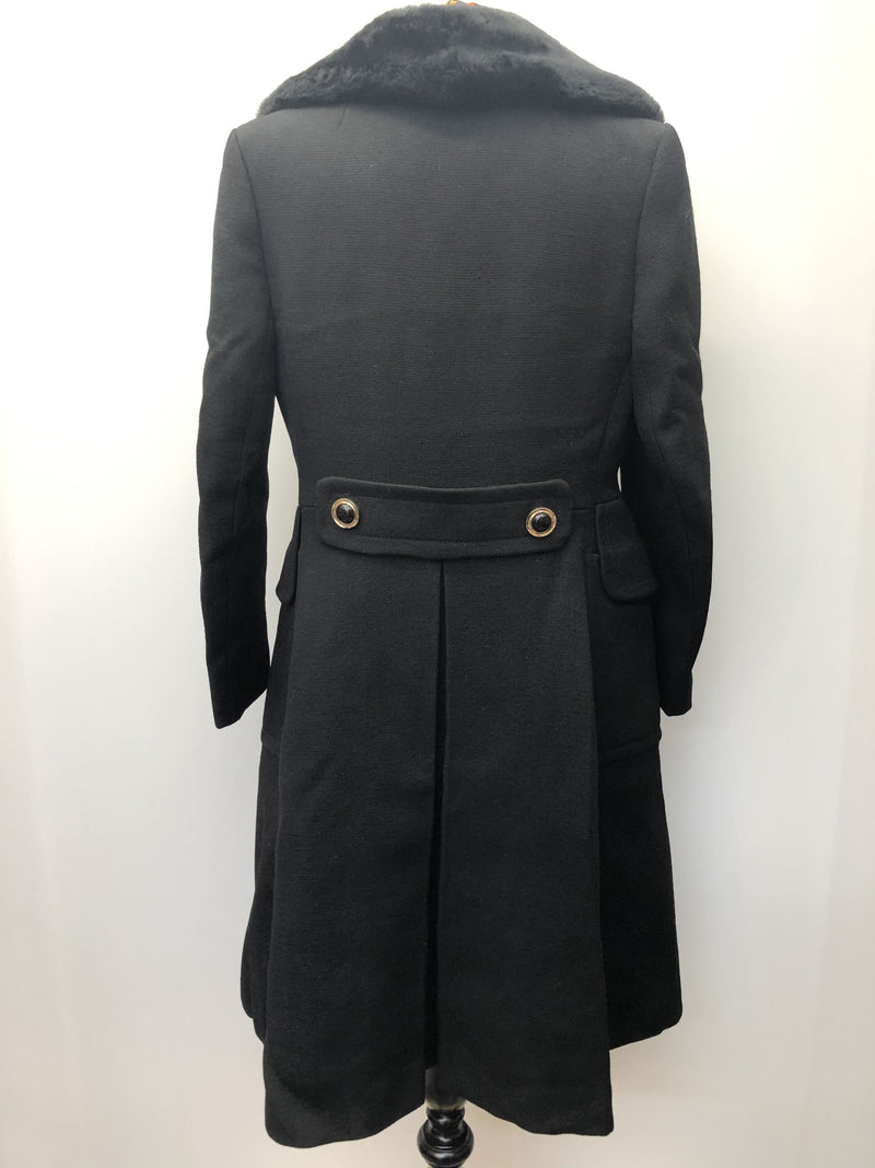 Womens Vintage 1970s Wool Coat with Beaver Lamb Collar by Your Sixth Sense Pure New Wool 70s double breasted long coat Urban Village Vintage