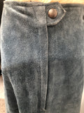 womens  vintage  Urban Village Vintage  urban village  Suede  Skirts  skirt  knee length  blue  8  70s  70  1970s