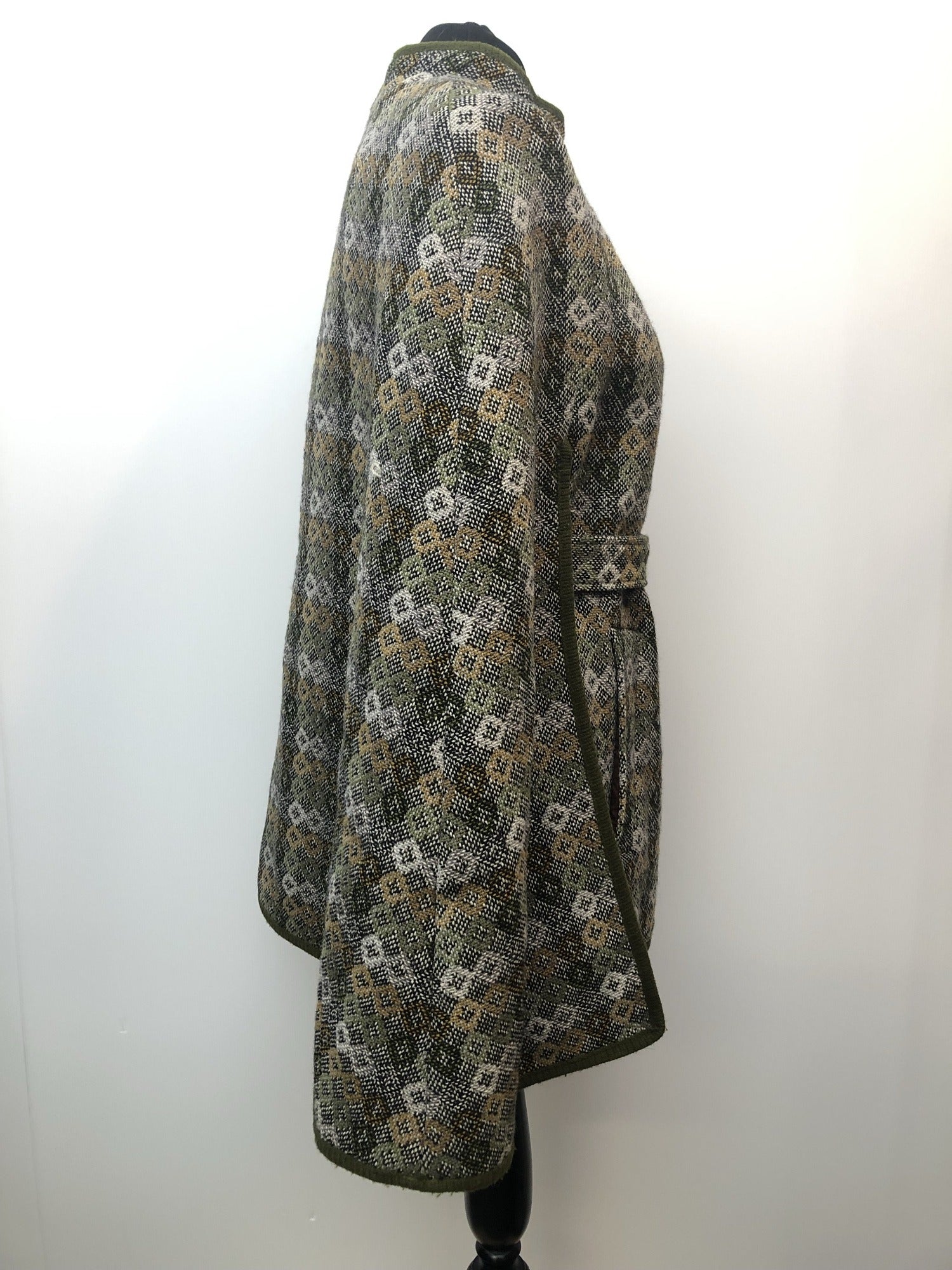 womens  welsh wool  welsh  waist belt  vintage  Urban Village Vintage  turqoise  tapestry  S  multi  MOD  Green  Dillad Coracle  cape  60s  1960s