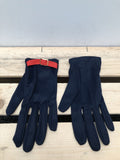 womens accessories  womens  vintage  Urban Village Vintage  tight fitting  S  Red  Navy  gloves  button detail  buckle strap  buckle detail  60s  1960s