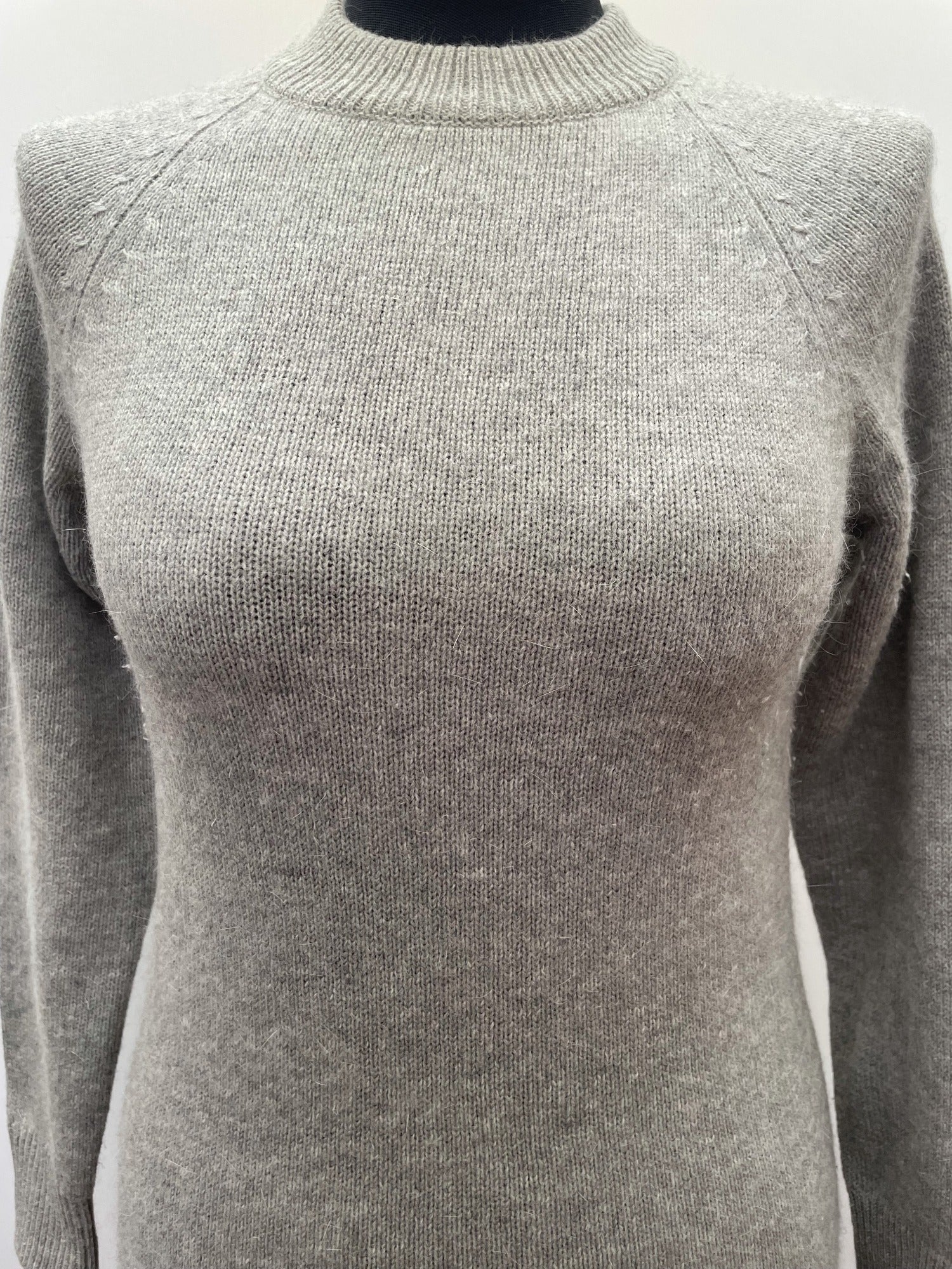 zip back  zip  womens  vintage  Urban Village Vintage  urban village  Silver  Long sleeved top  long sleeve  light knit  knitwear  knitted  knit  jumper  high neck  elasticated  crew neck  back zip  60s  1960s  10