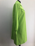 womens  vintage  Urban Village Vintage  MOD  mini dress  Green  dress  back zip  60s  1970s  1960s  14