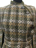 womens  welsh wool  welsh  waist belt  vintage  Urban Village Vintage  turqoise  tapestry  S  multi  MOD  Green  Dillad Coracle  cape  60s  1960s