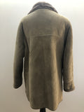womens  vintage  Urban Village Vintage  urban village  Suede Jacket  Suede  sheepskin collar  Sheepskin  pockets  long sleeve  Jacket  coat  brown  Bailys Glastonbury  70s  1970s  14