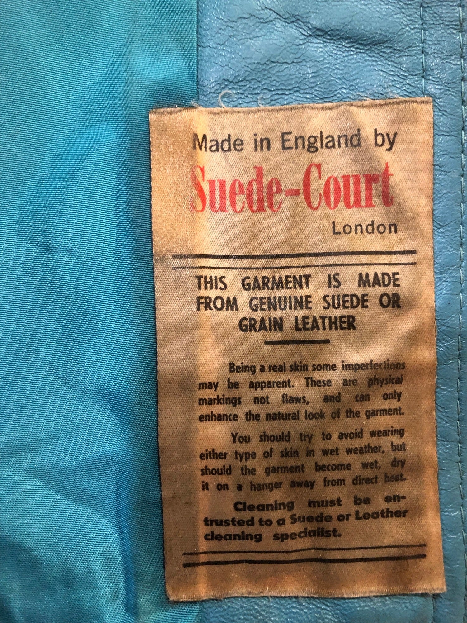 womens coat  womens  vintage  Urban Village Vintage  Suede Court  MOD  Leather Coat  leather  jacket  coat  blue  60s  1960s  10