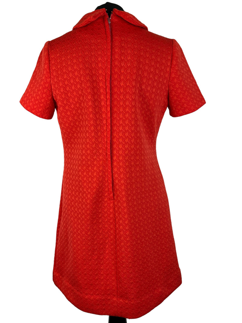 zip  womens  white  vintage  Urban Village Vintage  urban village  short sleeved  short sleeve  scooter dress  scooter  retro  patterned dress  patterned  party season  party dress  party  modette  MOD  dress  decorative buttons  decorative button  collared dress  collared  christmas  back zip  60s  1960s  14