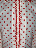 womens  white  vintage  Urban Village Vintage  short dress  scooter dress  scooter  rickrack  red polka dot  Polka Dot  pink  modette  MOD  mini dress  micro mini  long sleeved  long sleeve  large collar  dress  dolly dress  dolly  collared dress  collared  collar dress  collar  Beagle collar  70s  60s  1970s  1960s  10