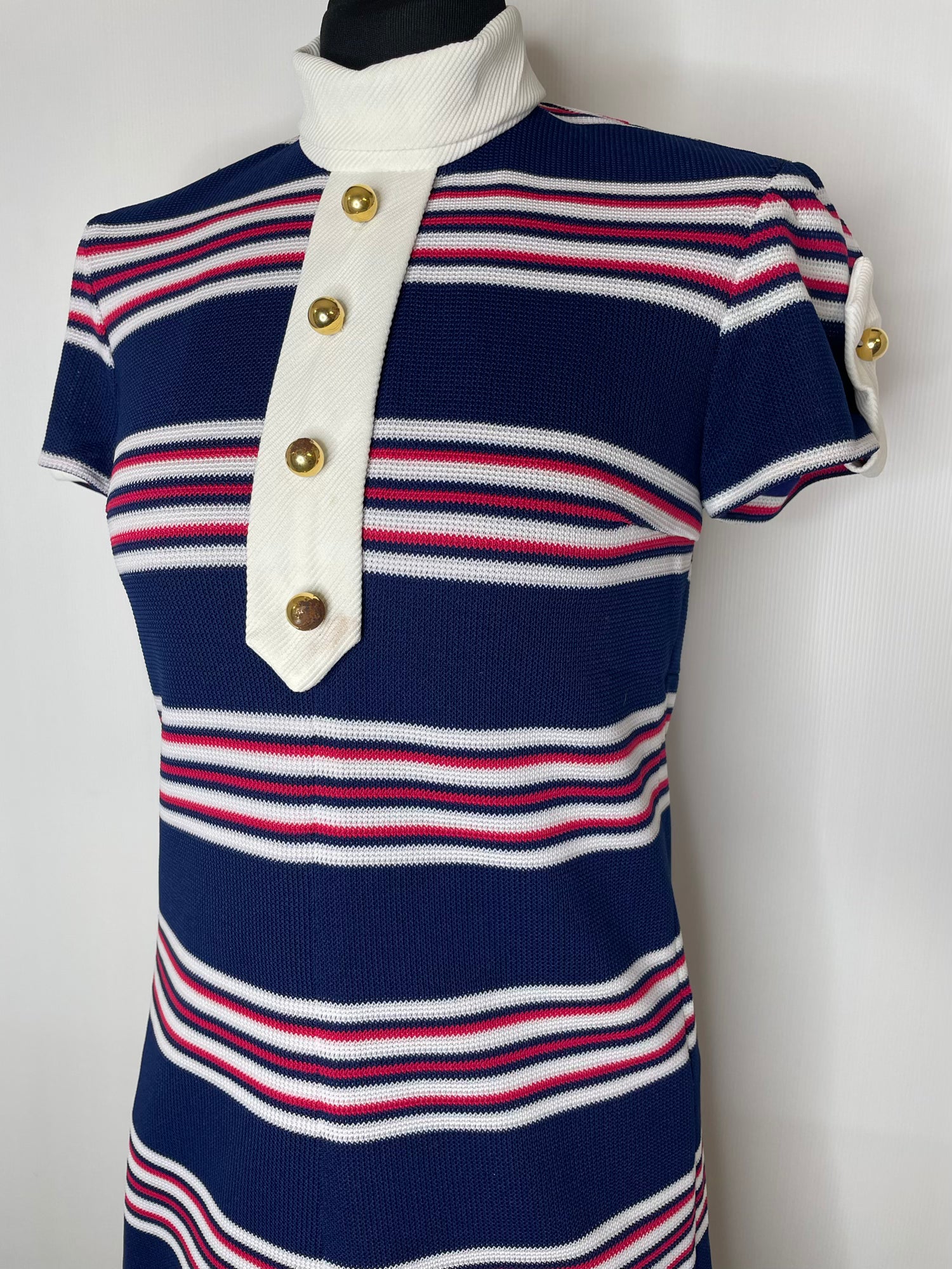 zip back  womens  white  vintage  Urban Village Vintage  striped dress  striped  short dress  scooter dress  scooter  Red  modette  MOD  mini dress  micro mini  dress  Blue  60s  1960s  10