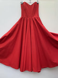 womens  vintage  Urban Village Vintage  urban village  summer dress  summer  straps  retro  Red  full lenth  full length  full circle  evening dress  elasticated  dress  Cotton  chelsea girl  70s  70  4/6  4  1970s