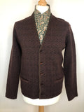 vintage  Urban Village Vintage  urban village  retro  MOD  mens  M  knitwear  knit  Jacket  cardigan  button down  button  brown  Adom of London  60s  1960s