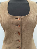 zip  womens  waistcoat  vintage  Urban Village Vintage  urban village  two piece  suit  Suede Jacket  Suede  Skirts  side zip  scalloped  Mini Skirt  john pointon  button  beige  8  70s  1970s