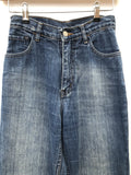 womens  W24  vintage  Urban Village Vintage  urban village  straight cut  retro  red tab  pockets  L32  jeans  jean  high waisted  flares  denim  Cotton  blue  70s  70  6  1970s