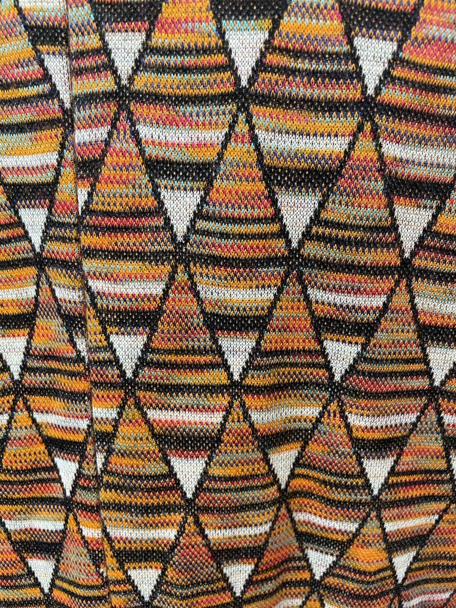 womens shirt  womens  vintage  Urban Village Vintage  urban village  triangle  shirt dress  retro  patterned  patterened  midi dress  geometric  embroidered pattern  Embroidered  dress  diamond pattern  diamond  collar dress  collar  brown  big collar  back zip  70s  70  1970s