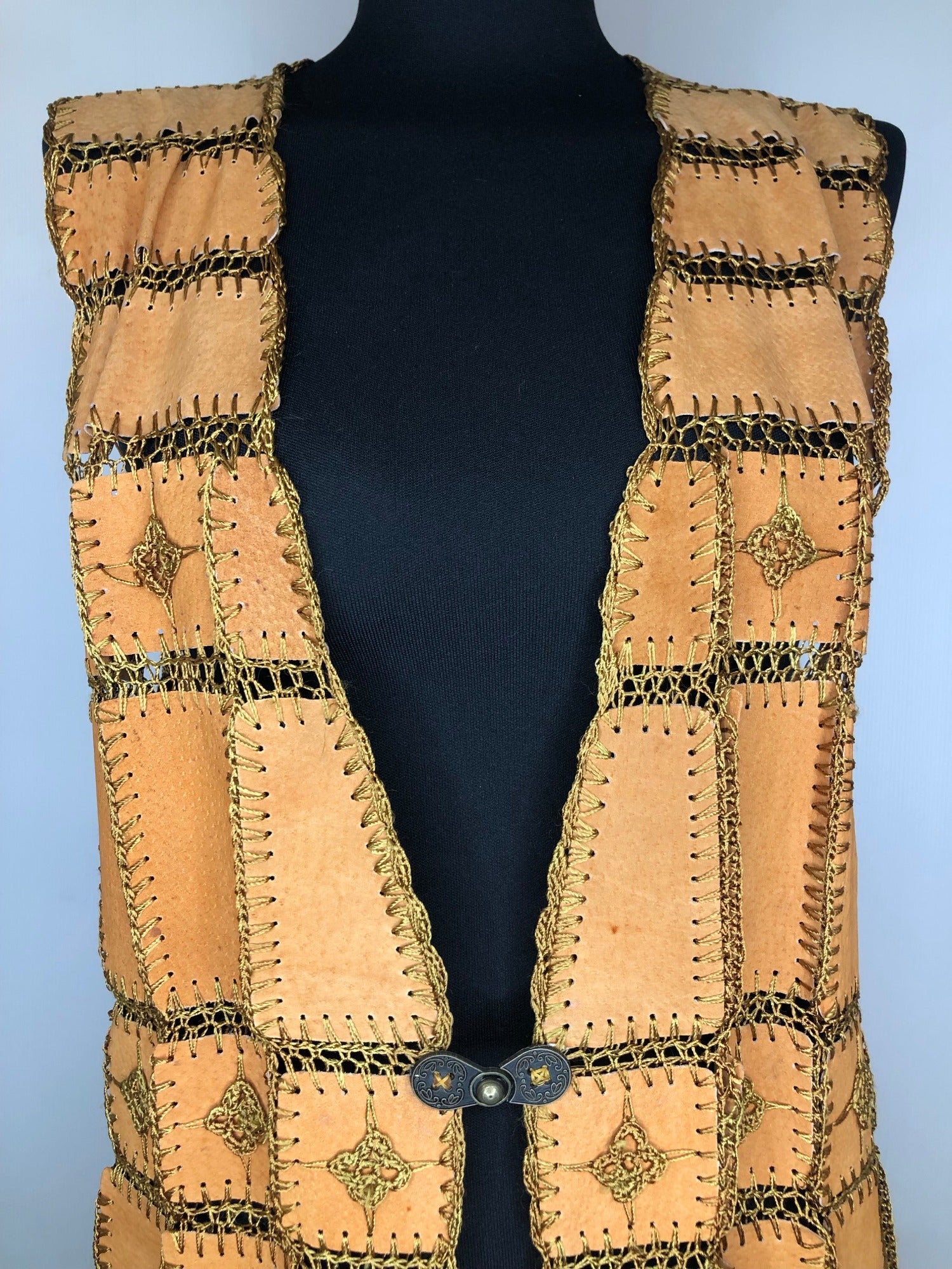 womens jacket  womens  waistcoat  vintage  Urban Village Vintage  urban village  Suede Jacket  Suede  sleevless  Patchwork waistcoat  patchwork  Jacket  festival  brown  70s style  16