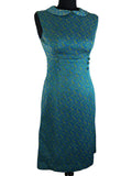 zero waste  womens  vintage  UK  thrifted  thrift  sustainable  style  store  sparkly  slow fashion  sleeveless  shop  shimmer  shift dress  shift  second hand  save the planet  reuse  retro  recycled  recycle  recycable  preloved  penny collar  party  paisley style print  online  new year  modette  MOD  lurex  ladies  green  gold metallic  gold  glitter  fashion  evening dress  evening  ethical  Eco friendly  Eco  dress  concious fashion  clothing  clothes  christmas  Blue  birmingham  above the knee  10