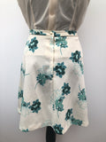 zip  womens  white  vintage  Urban Village Vintage  urban village  Stripes  Skirts  skirt  pleated skirt  pleat detailing  pleat detail  Mini Skirt  mini  Green  brown stripes  8  70s  1970s