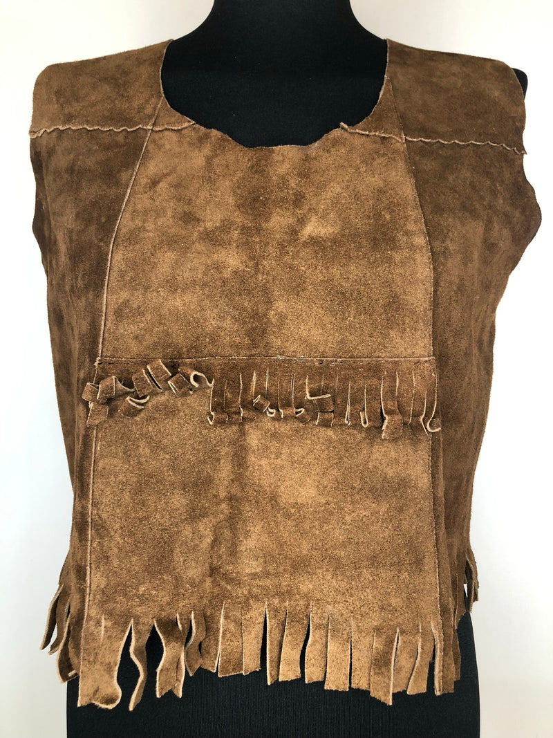 womens  western  waistcoat  vintage  vest  suede fringing  Suede  navajo  Jacket  fringed  fringe  decorative buttons  cropped top  brown  70s  1970s  10