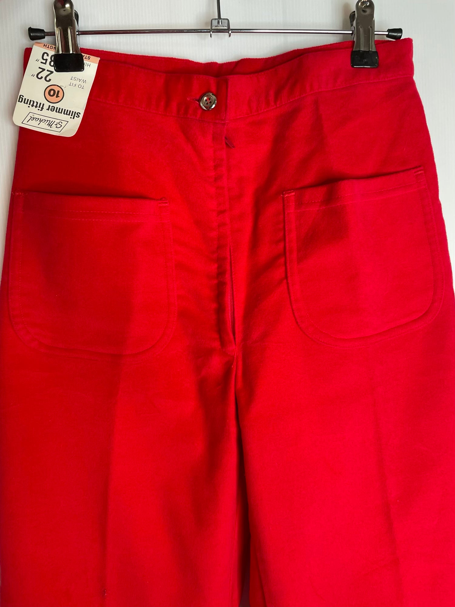 woodstock  womens  vintage  Urban Village Vintage  urban village  true vintage  retro  Red  jeans  jean  hippie  flares  flared trousers  flared  deadstock  Cotton  bell bottoms  70s  70  6  1970s