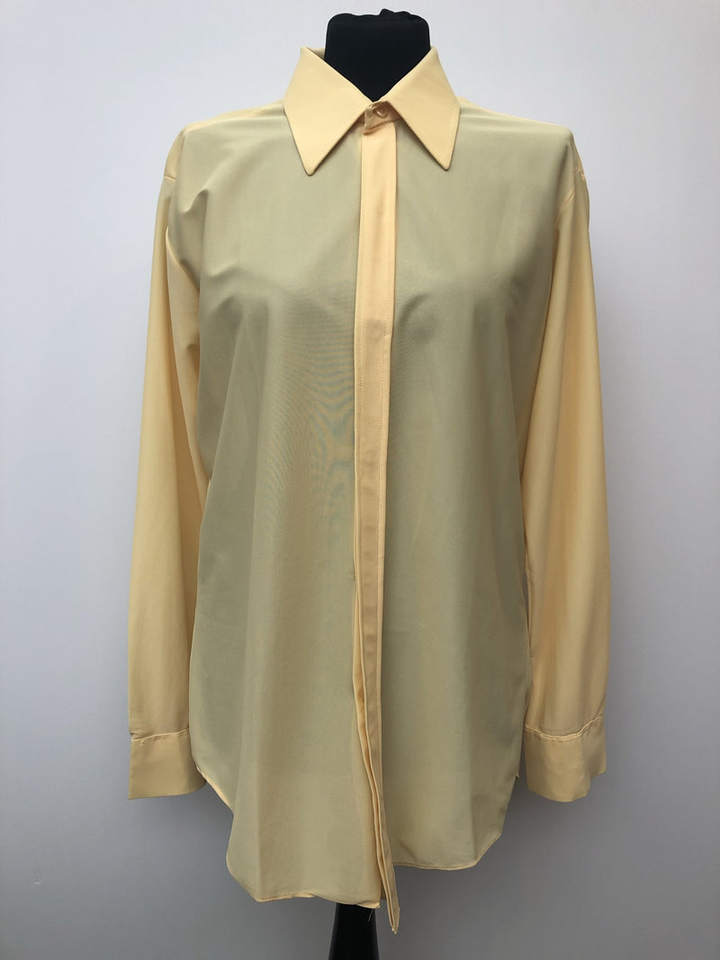 Yellow  womens  vintage  Urban Village Vintage  urban village  Shirt  retro  print  long sleeves  long sleeve  collar  big collar  70s  70  1970s  16