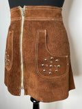 zip  womens  vintage  Urban Village Vintage  urban village  suede  Skirts  skirt  modette  mod  mini skirt  micro mini  a-line  70s  60s  6  1970s  1960s