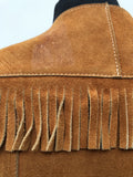 womens  waistcoat  vintage  Urban Village Vintage  urban village  Suede Jacket  suede fringing  Suede  sleevless  short  Jacket  fringing  fringed  fringe  festival  brown  70s  6
