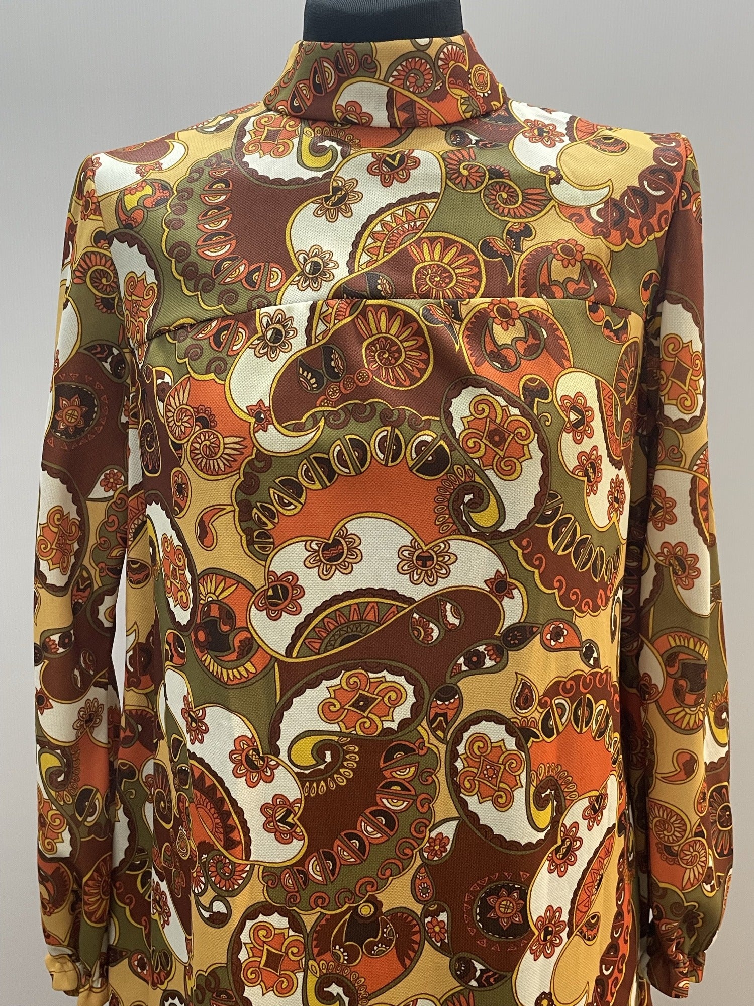 womens  vintage  Urban Village Vintage  urban village  turtle neck  tent dress  scooter dress  scooter  roll neck  retro  psychedelic  psych  orange  modette  MOD  long sleeve  high neck  green  dress  brown  autumn  60s  1960s  12  10-12  10