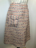 zip  wool stitch  womens  white stripes  white  vintage  Urban Village Vintage  urban village  skirt  side zip  multi  cream  A-Line  70s  1970s  12