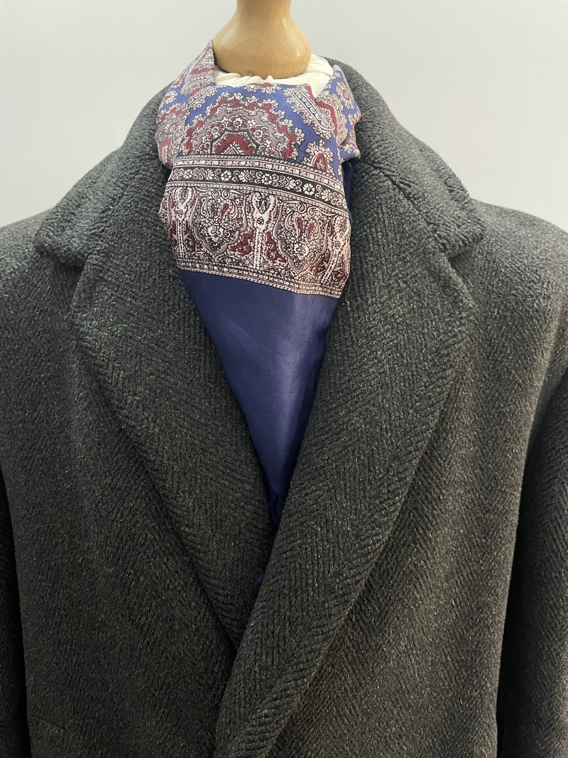 wool  peaky blinders  xl  wool coat  Winter Coat  winter  vintage  Urban Village Vintage  urban village  smart  skinhead  single breasted  mens coat  mens  long sleeve  long coat  herringbone  grey  crombie  coat  button front  button  1960s  1950s  1920s